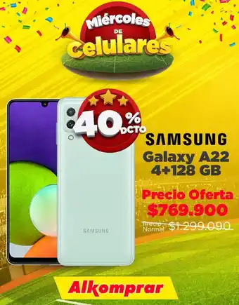 Alkomprar samsung Galaxy A22 4+128GB oferta