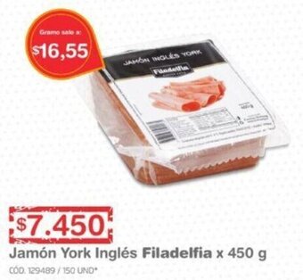 Makro Jamón York Inglés Filadelfia 450g oferta
