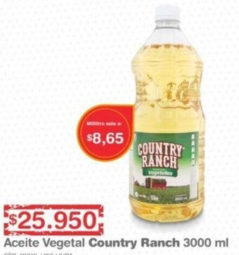 Makro Aceite Vegetal Country Ranch 3000ml oferta
