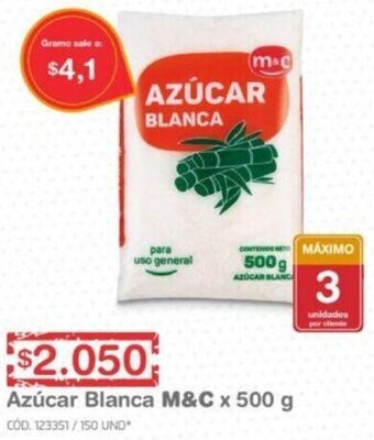 Makro Azúcar Blanca M&C 500g oferta