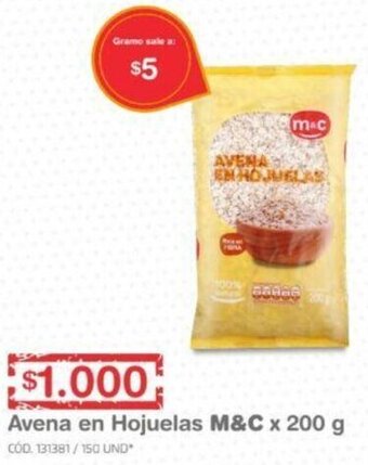 Makro Avena en Hojuelas M&C 200g oferta
