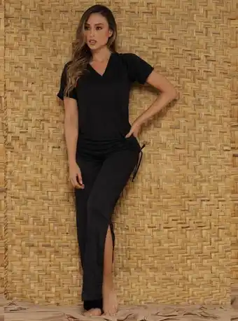 Garotas Pijama camiseta y pantalón - negro 605 oferta