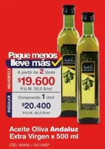 Makro Aceite Oliva Andaluz Extra Virgen 500ml oferta