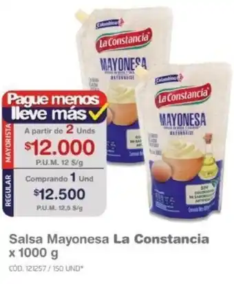 Makro Salsa Mayonesa La Constacia 1000g oferta