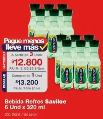 Makro Bebida Refres Saviloe 6Und x 320ml oferta