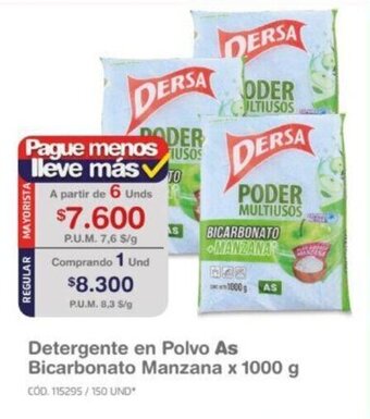 Makro Detergente en Polvo As Bicarbonato Manzana 1000g oferta