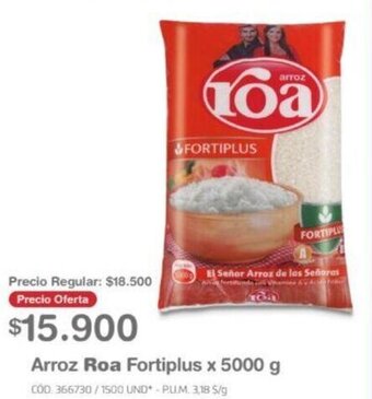 Makro Arroz Roa Fortiplus 5000g oferta