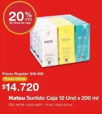 Makro Hatsu Surtido Caja 12 Und x 200ml oferta