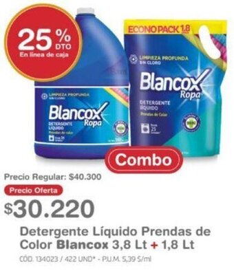 Makro Detergente Líquido Prendas de Color Blancox 3,8L + 1,8L oferta