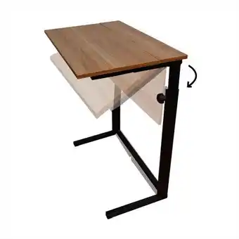Éxito Mesa plegable lamda en forma de l de altura ajustable caramel oferta