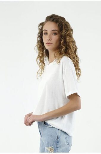 Tennis Camiseta color crudo para mujer oferta