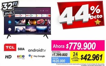 Alkomprar TCL Android TV 32" oferta