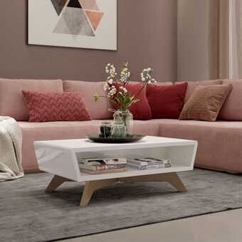Muebles Jamar Mesa de centro ari blanco, natural** oferta