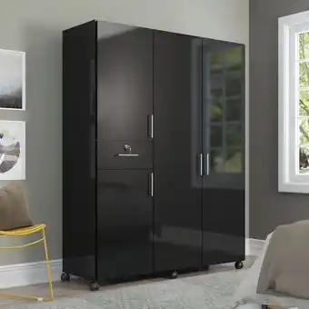 Muebles Jamar Closet antartic negro plus 140x180x46 oferta