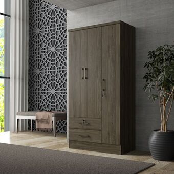 Muebles Jamar Closet caribbean natural oscuro 90x182x46 oferta