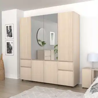 Muebles Jamar Closet cannes natural, blanco 180x200x51 oferta