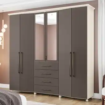 Muebles Jamar Closet amber gris, off white 218x222x56 oferta