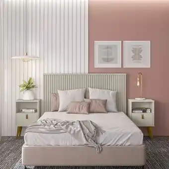 Muebles Jamar Cabecera doble marcus off white oferta