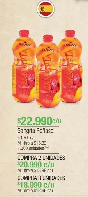 Jumbo Sangría peñasol x 1.5 l c/u oferta