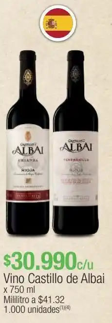 Jumbo Vino castillo de albai x 750 ml oferta
