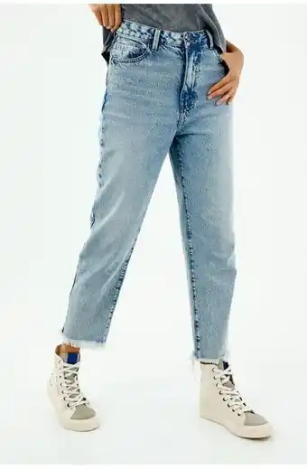 Tennis Jean para mujer azul claro con lavado oferta