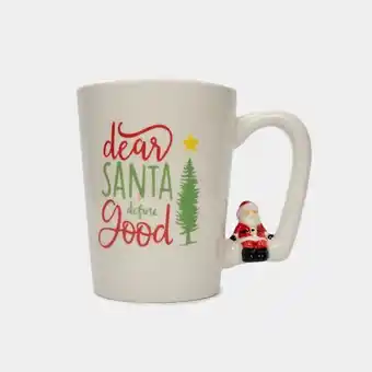 Panamericana Mug navideño blanco de 410 ml - santa oferta