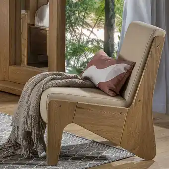 Muebles Jamar Butaca madeira eurolino marfil, natural oferta