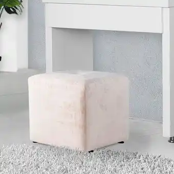 Muebles Jamar Puff omega chenille wonder beige oferta