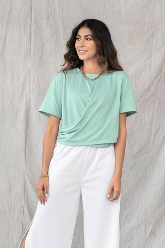 Carmel Camiseta manga corta azul oferta