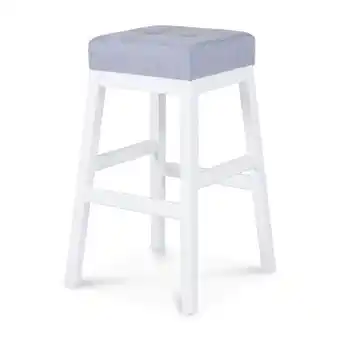 Silla bar kepler lino kaviar celeste, blanco
