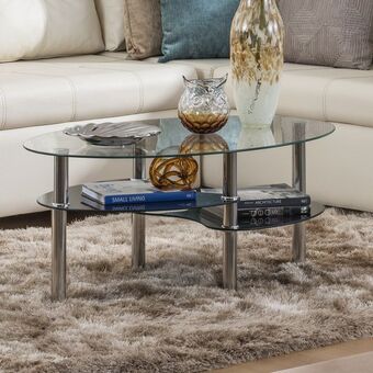 Muebles Jamar Mesa de centro kali negro, transparente oferta