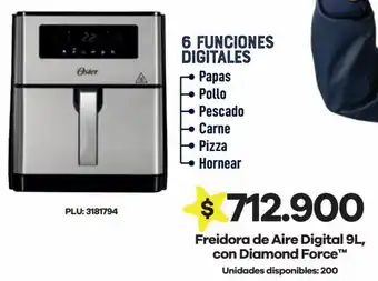 Éxito Freidora de Aire Digital 9L, con Diamond Force oferta