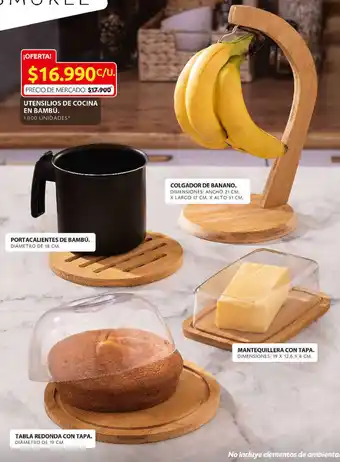Ara Utensilios de Cocina en Bambú oferta