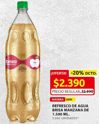 Ara Refresco de Agua Brisa Manzana de 1,500ml oferta