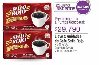 Jumbo Lleva 2 unidades de café sello rojo x 600 g c/u oferta