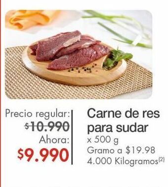 Metro Carne de res para sudar x 500 g oferta