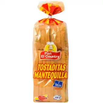 MegaTiendas Tostadas de mantequilla pan country x 24 unds oferta