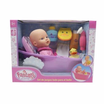 Alkosto Muñeca bebé con bañera fantasy collection oferta