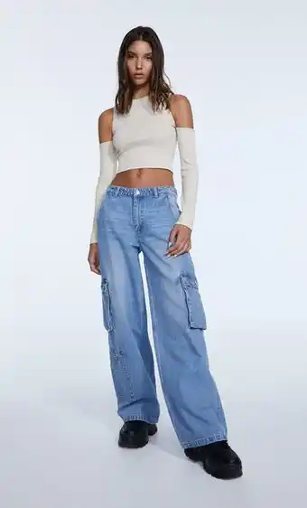 Stradivarius Jeans cargo wide leg oferta