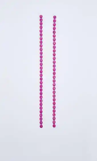 Pendientes largos cristales color