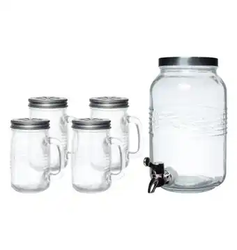 Set dispensador, 4 mugs, 4 pitillos, 4 tapas - ikon