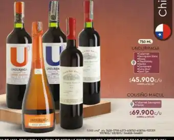 Colsubsidio VIno Undurraga 750ml oferta