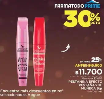 FarmaTodo Pestañina Efecto Pestañas de Muñeca 9g oferta
