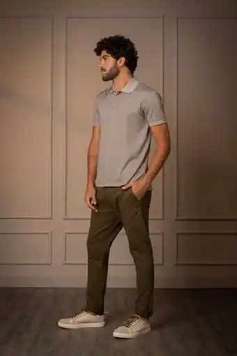 Vélez Pantalón jogger mesta para hombre en drill premium verde oferta