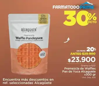 FarmaTodo Premezcla de Waffles Pan de Yuca Alcaguete 300g oferta