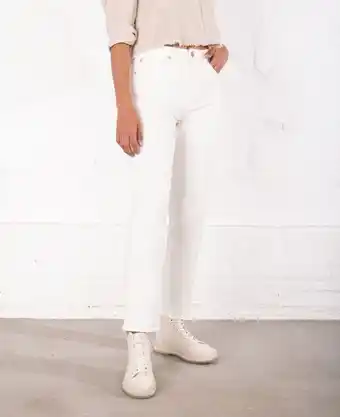 Naf Naf Jean para mujer crudo straight tiro súper alto clásico oferta