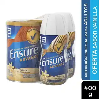 Droguerías Colsubsidio Oferta ensure advance 400g vainilla gratis:2 botellas x220ml oferta