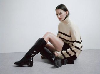 Zara Jersey punto rayas oferta