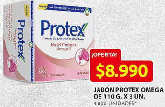 Ara Jabón Protex Omega de 110g x 3un oferta