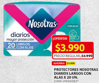 Ara Protectores Nosotras Diarios Largos con Alas 20un oferta